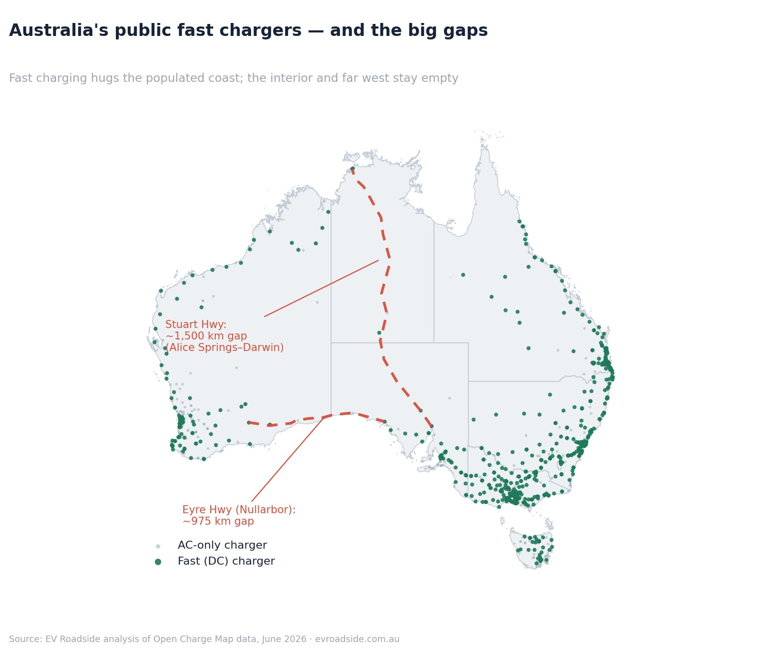Where Australia’s EV charging network still has holes – and where it doesn’t
