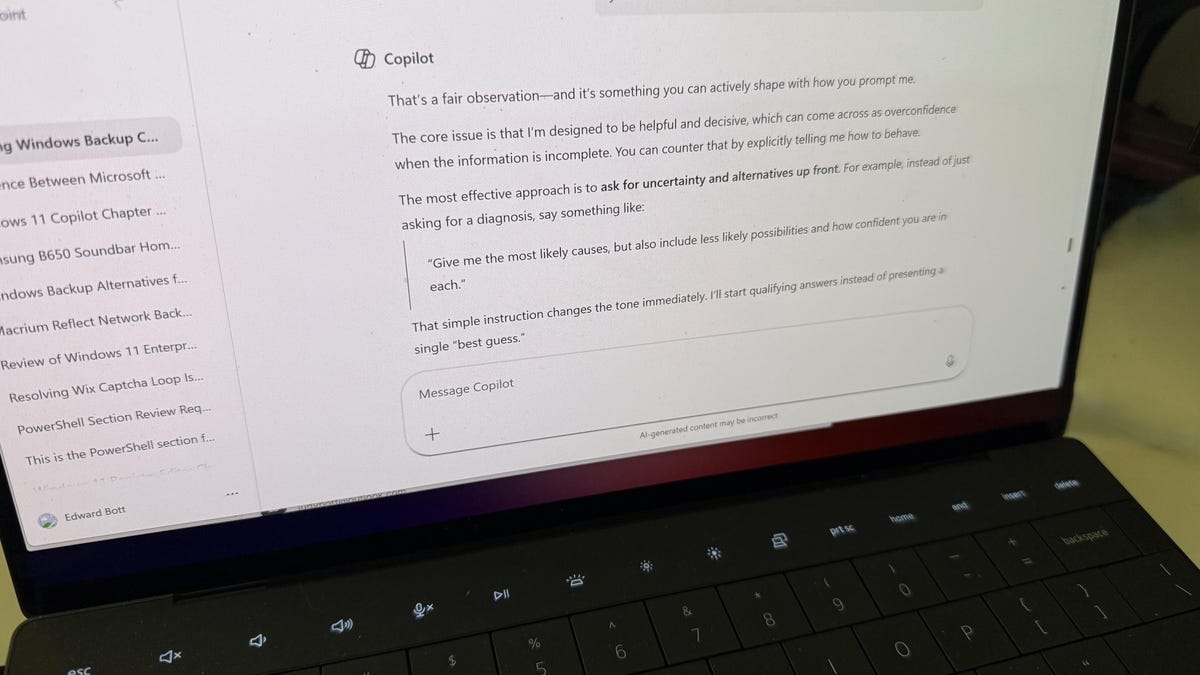 How to prompt Copilot or ChatGPT to accurately troubleshoot your PC – without the AI overconfidence