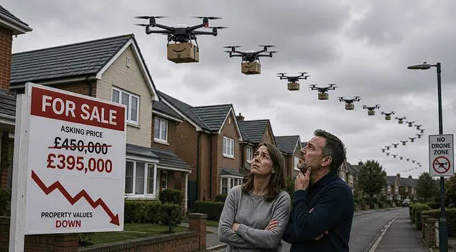 Could House Prices Be Hit by Drone Delivery Flight Paths?