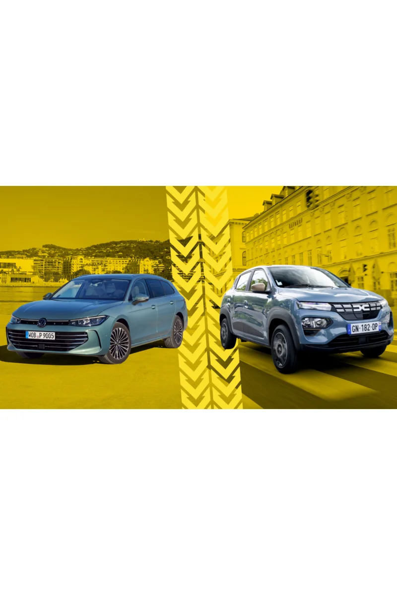 VW Passat vs Dacia Spring, Spacious Hybrid vs Compact EV