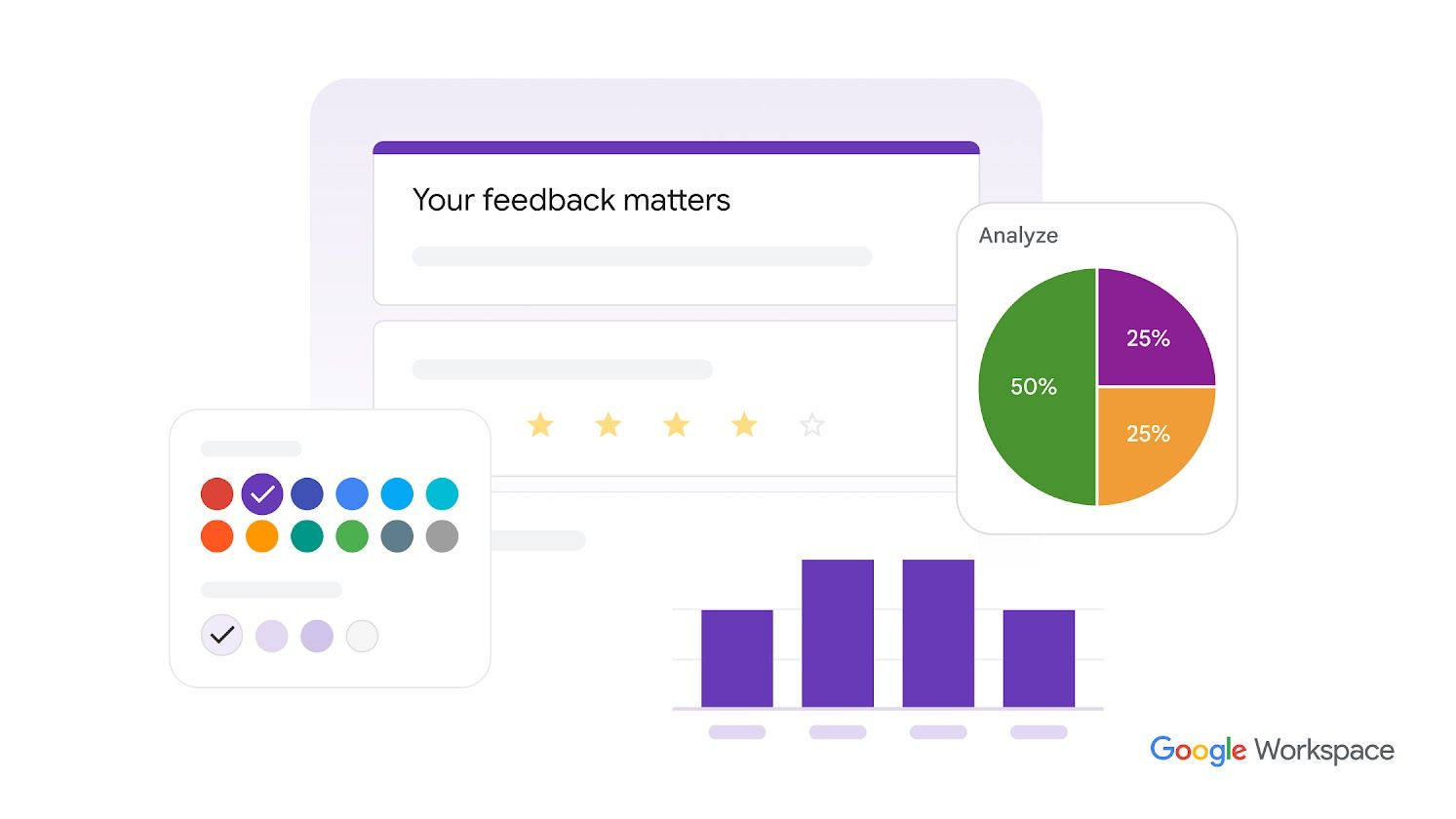 I used Gemini in Google Forms to auto-build a survey and analyze responses for me