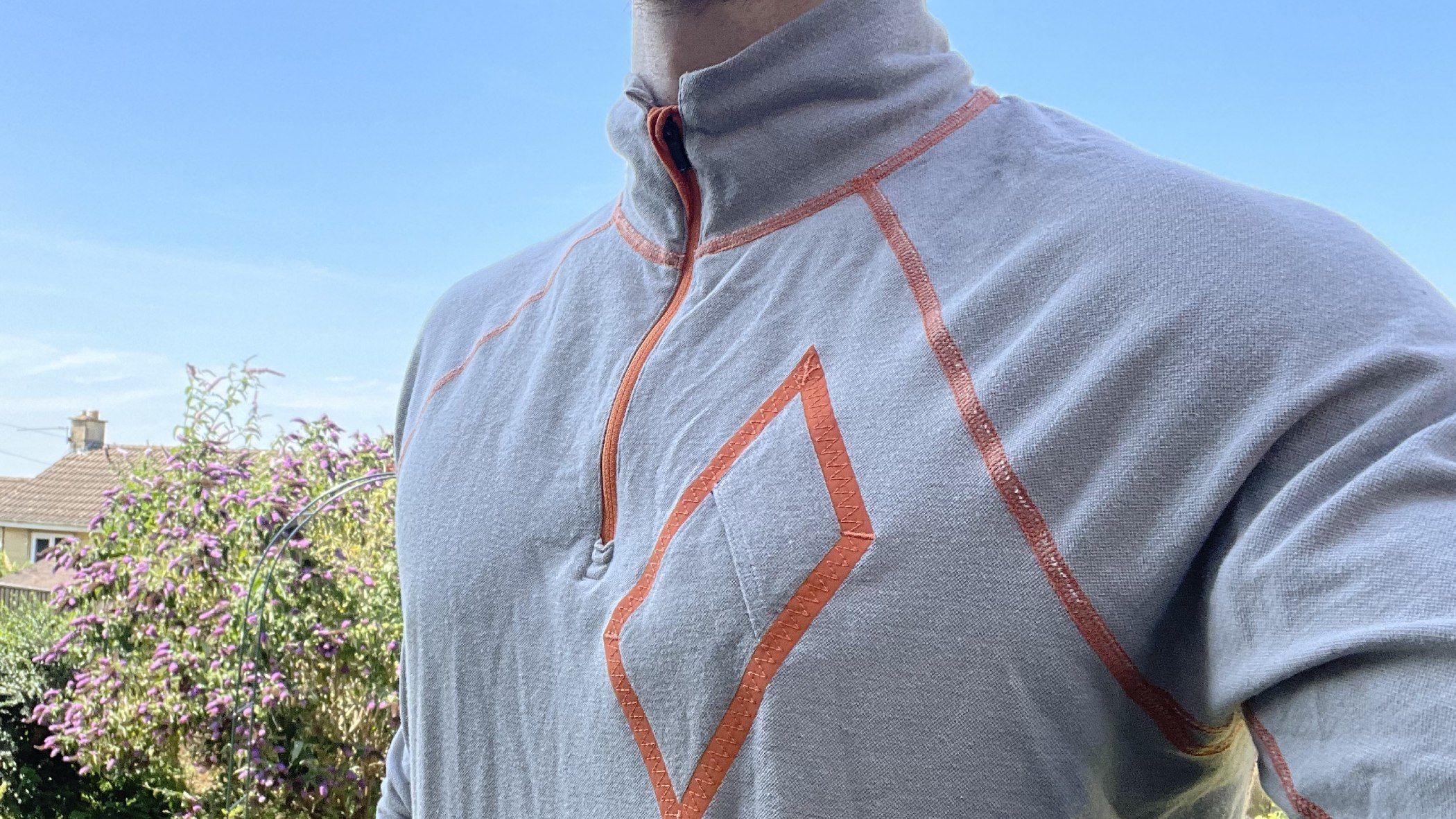 I’ve been testing a workout baselayer with NASA-developed, temperature regulating fabric