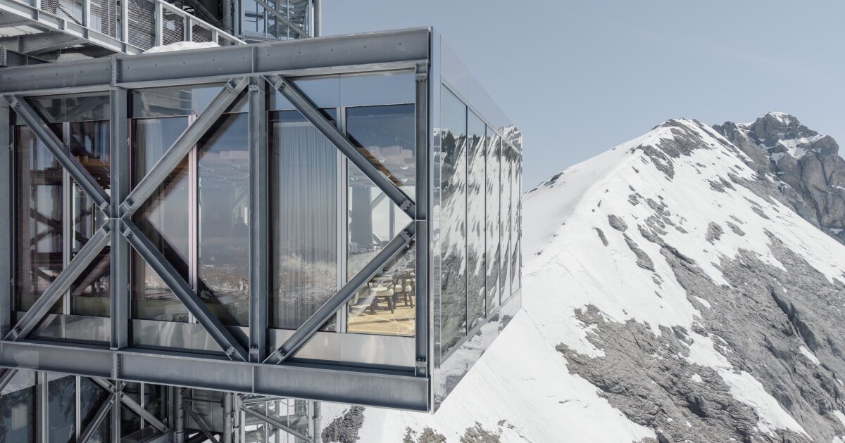 Mountaintop comms antenna reborn as dramatic cantilevered tourist tower