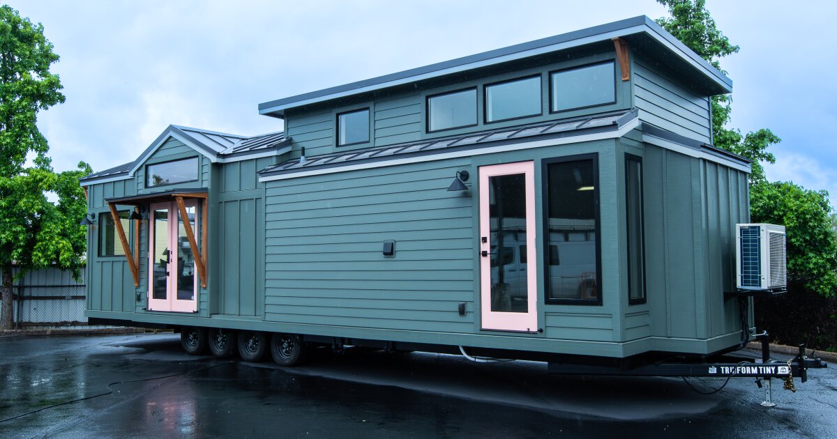 XL tiny house is equipped for full-time family living on wheels