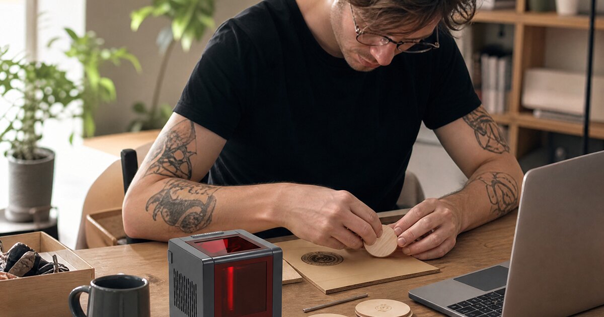 Compact laser engraver levels up your DIY crafts setup