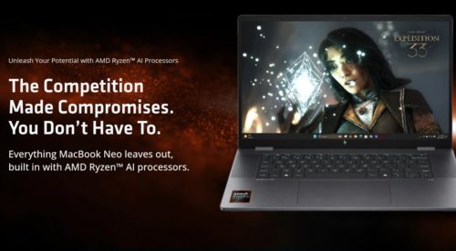 AMD taunts Apple’s MacBook Neo for failing to run 75% of top PC games — Only 5 out of the 20 top PC games work on the Neo, while all run on AMD’s budget offerings