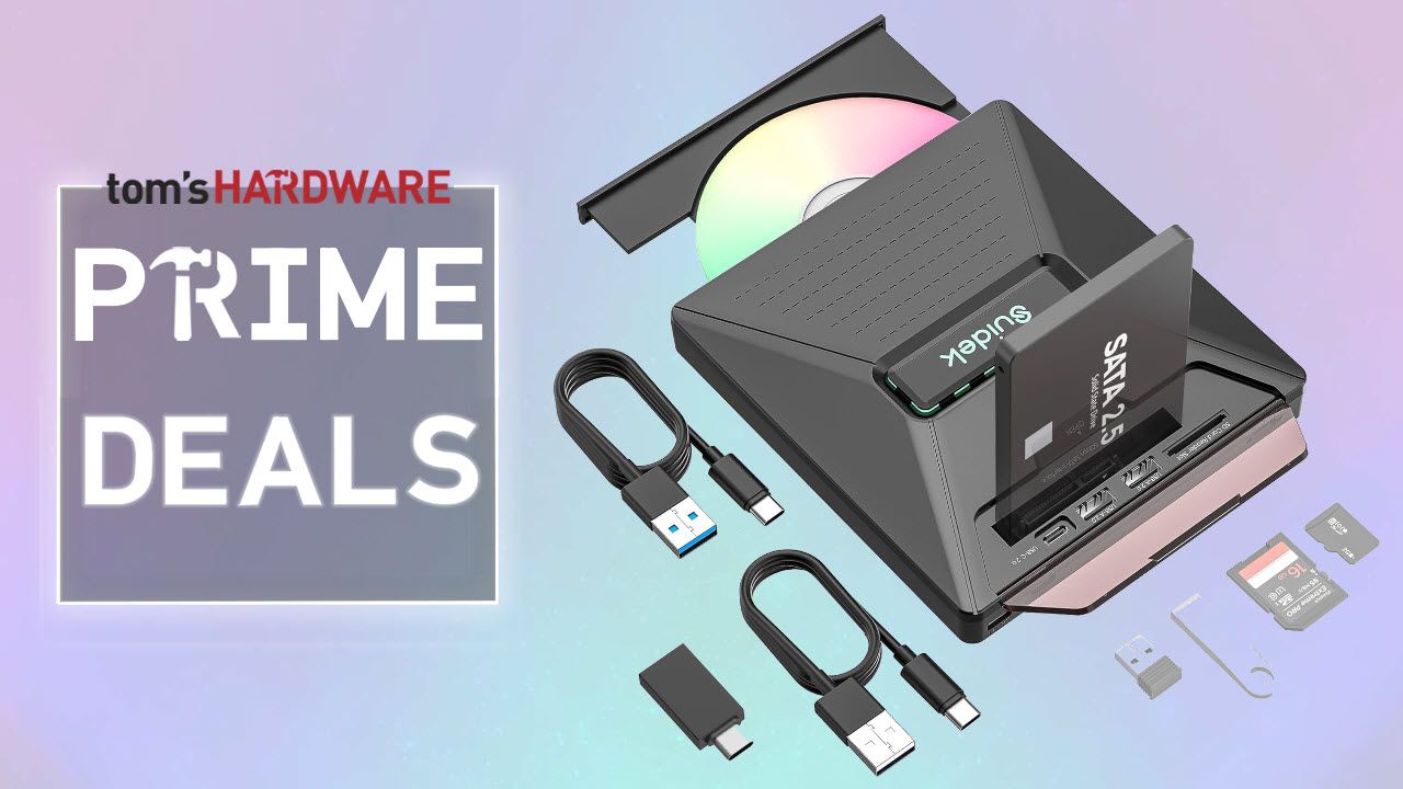 The Swiss army knife of USB DVD drives is on sale, also features a built-in M.2 SSD slot, USB hub, and SATA hard drive dock — $26 for DVD writer and hub, $39 gets an added SATA or M.2 SSD dock
