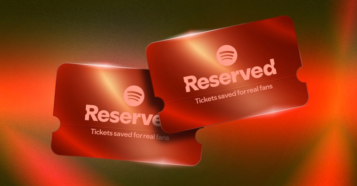 Spotify’s new ticket reservation system for fans goes live in the U.S.