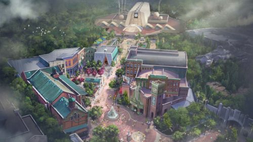 I went behind the construction walls at Disney World’s future Monsters, Inc. land, and Monstropolis is already taking shape