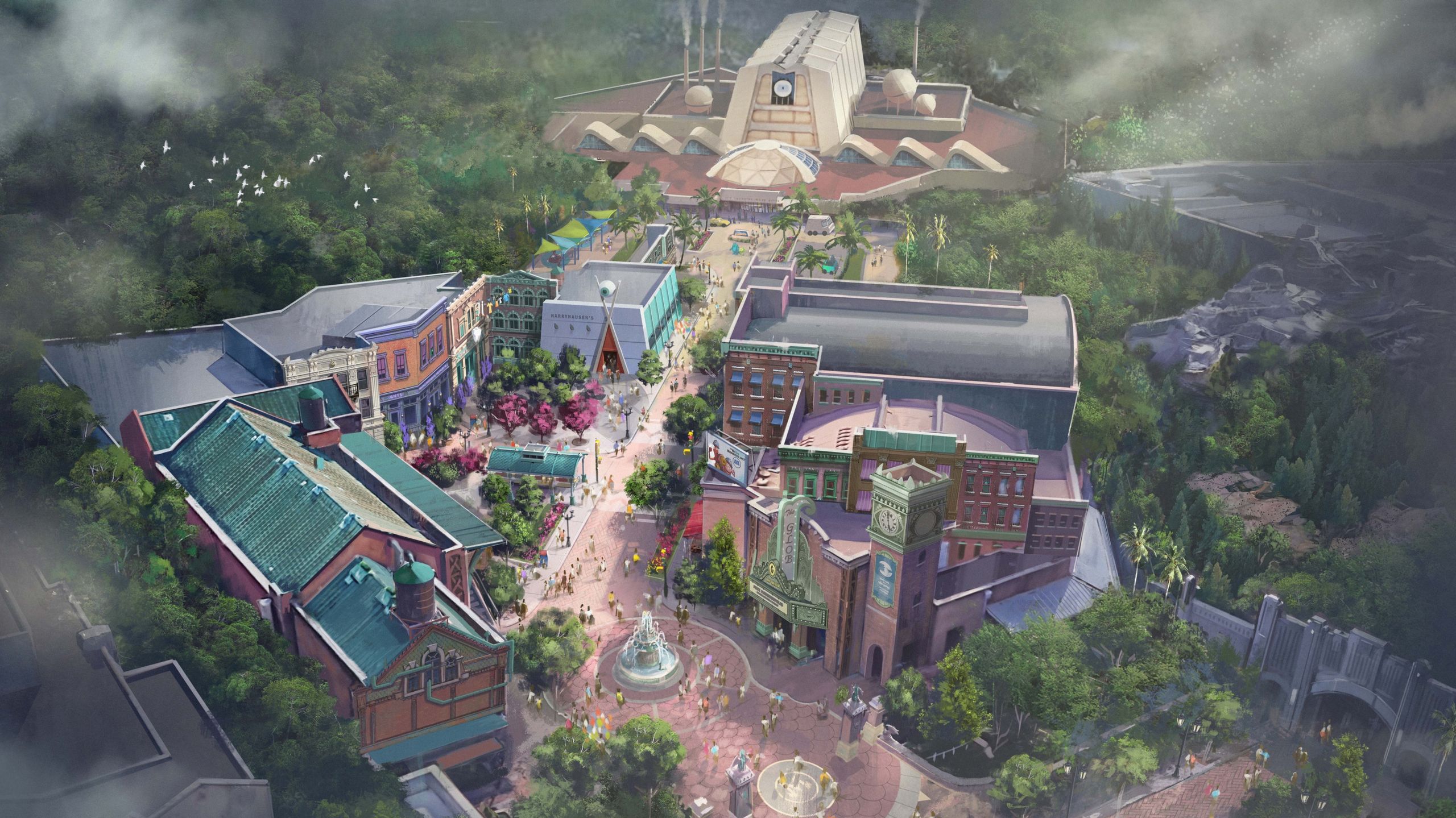I went behind the construction walls at Disney World’s future Monsters, Inc. land, and Monstropolis is already taking shape