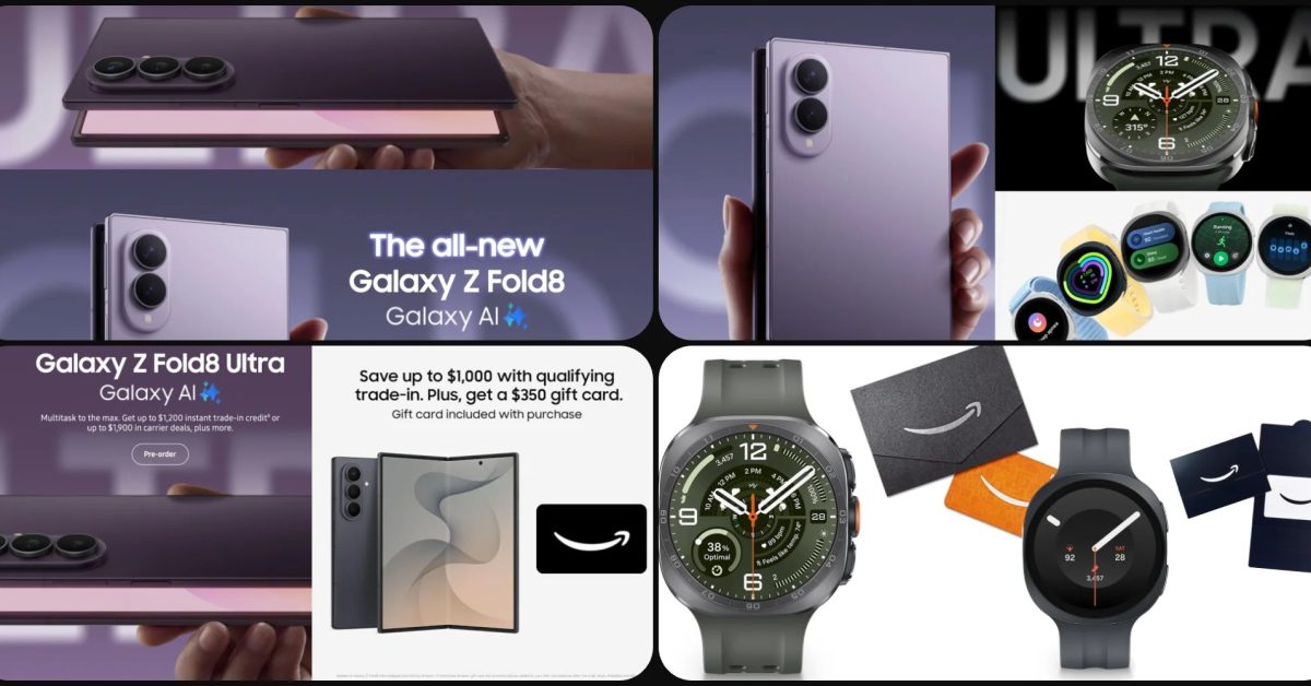 Deals: Galaxy Fold 8/Ultra up to $1,230 off, FREE $200 credit, FREE buds, Galaxy Watch Ultra 2 $300 off, more