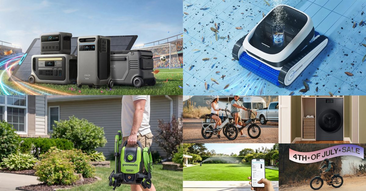 Anker SOLIX F3800 power station exclusive $1,615 in Summer Power Sale, ECOVACS pool cleaner $299 low, Greenworks, more