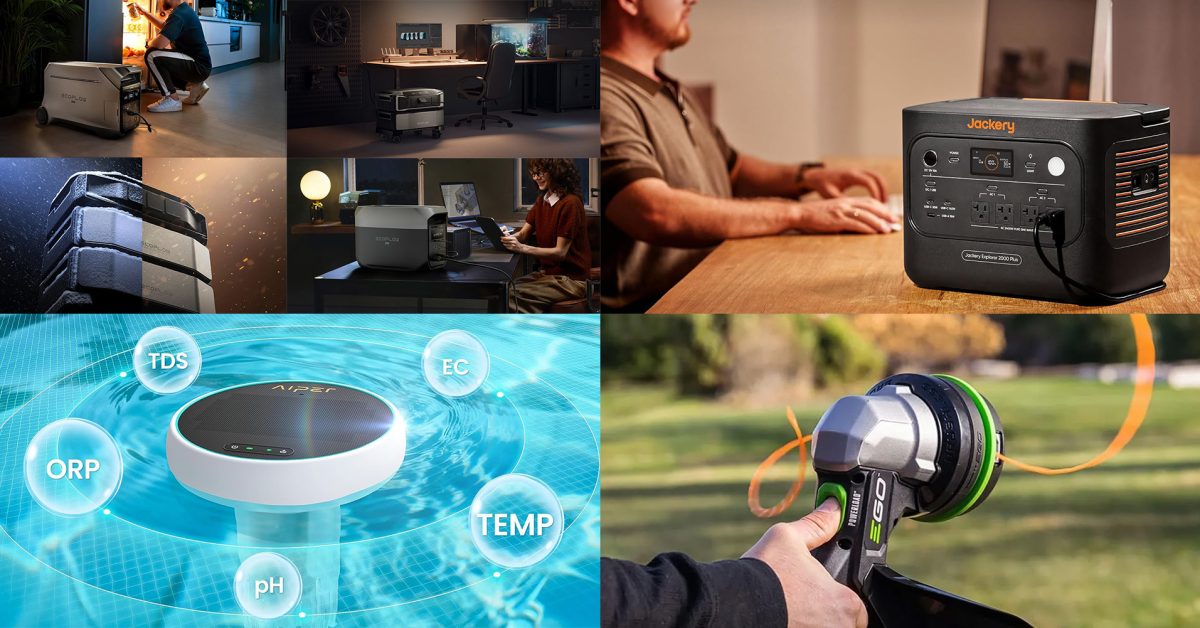 Exclusive two-day-only 58% savings on EcoFlow and Jackery power stations from $95, Aiper HydroComm 5-in-1 pool monitor, more