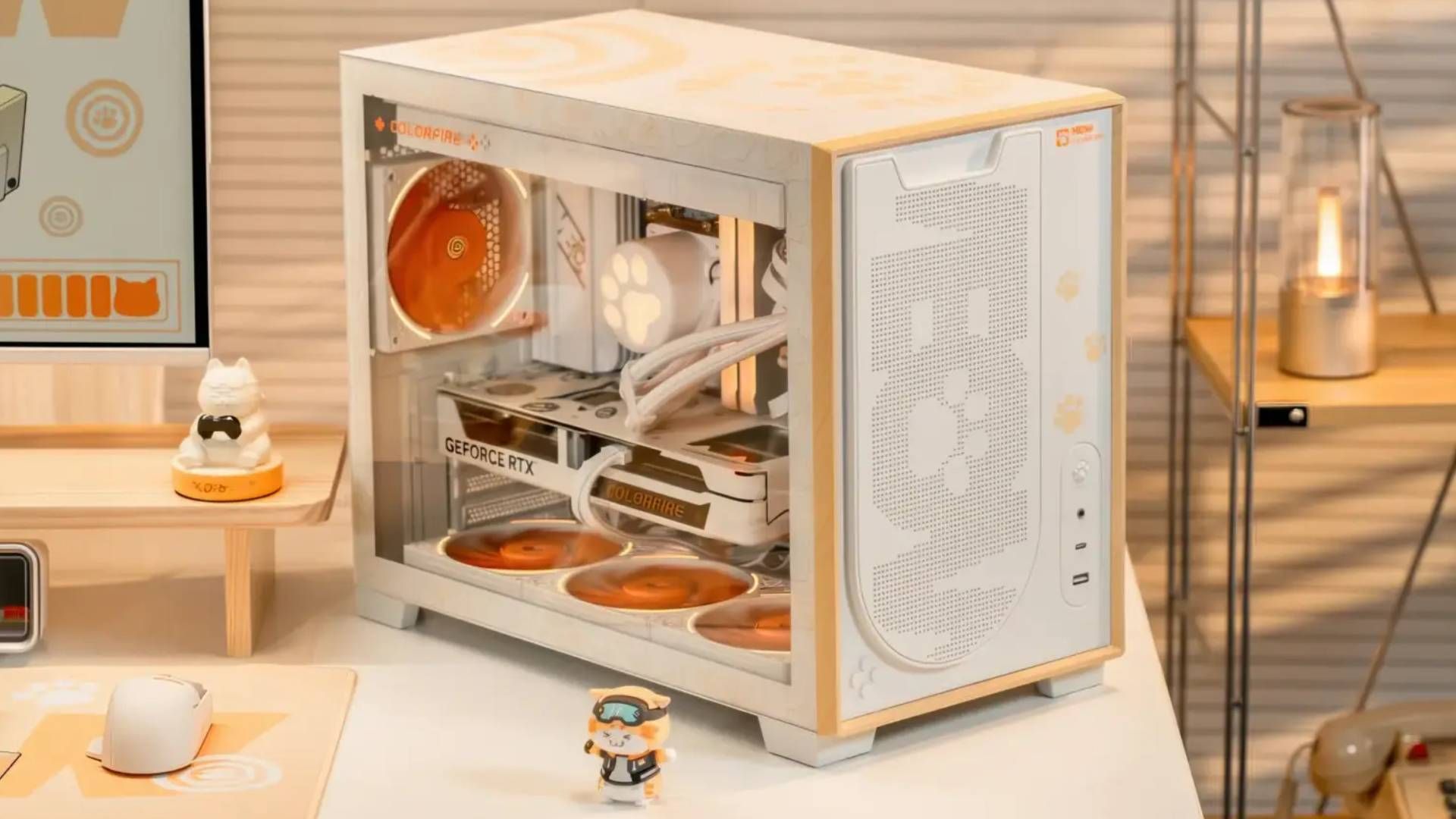 High-fiving the kitty paw power button on this cat-themed PC case could fix me