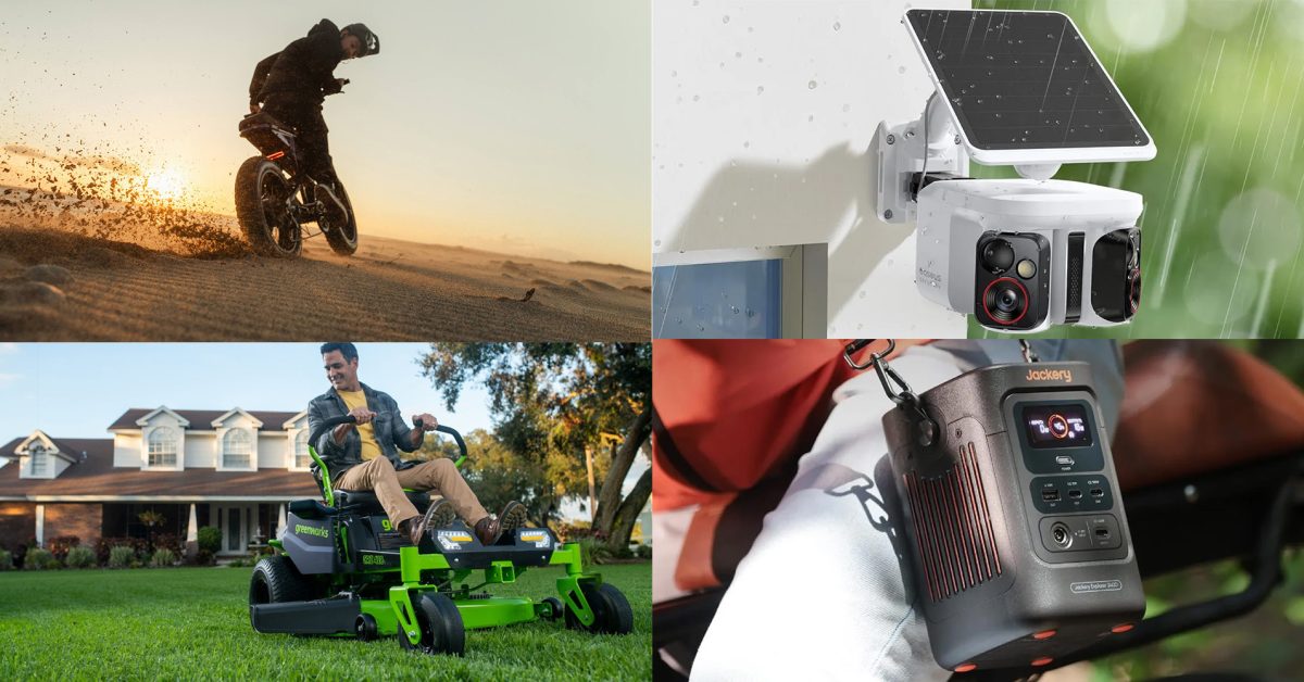 Juiced Scrambler e-bikes at new lows from $1,694, Baseus X1 Pro solar security camera $140, Greenworks 80V CrossoverZ bundle, more