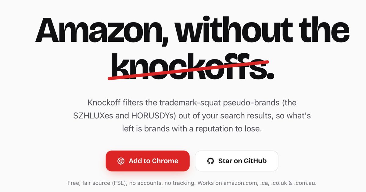 Amazon is full of copycats and shady brands. This Chrome extension lets you avoid them.