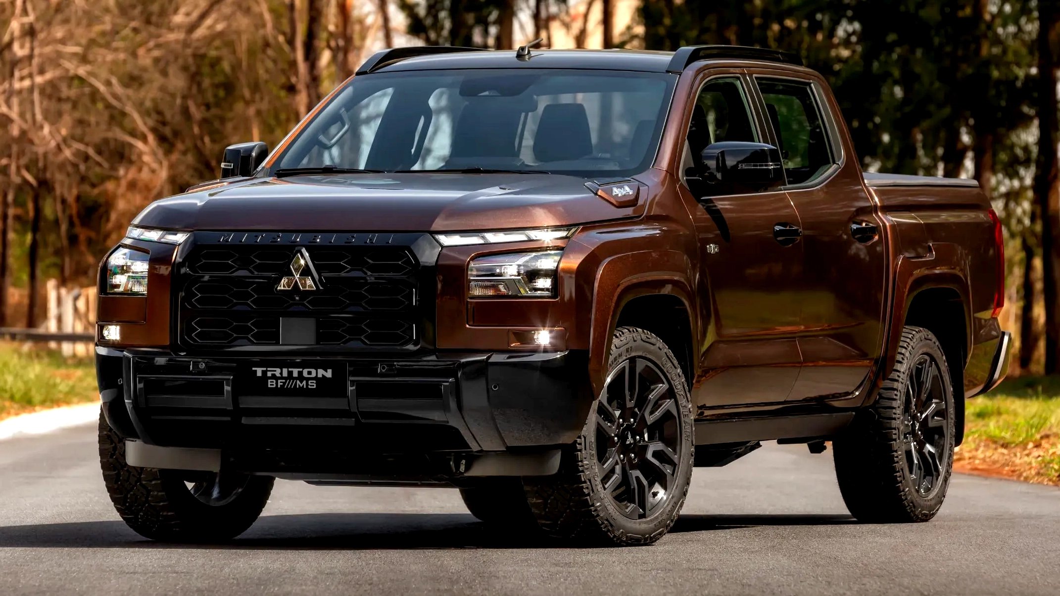 Mitsubishi’s $71,200 Brown Pickup Projects A Horse Onto The Pavement | Carscoops