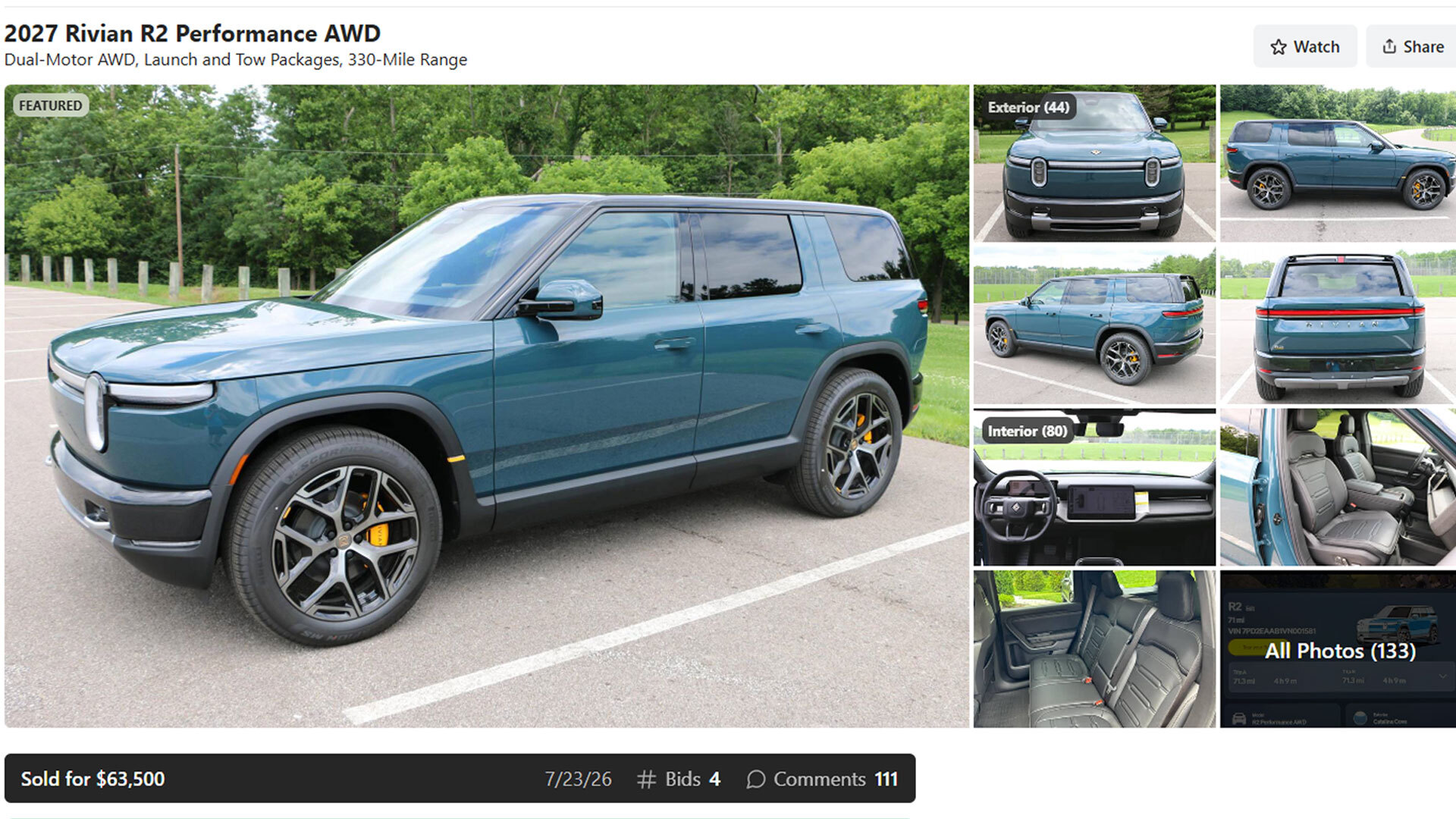 Bad News Rivian R2 Flippers, One Of The First Models Only Fetched $63k | Carscoops