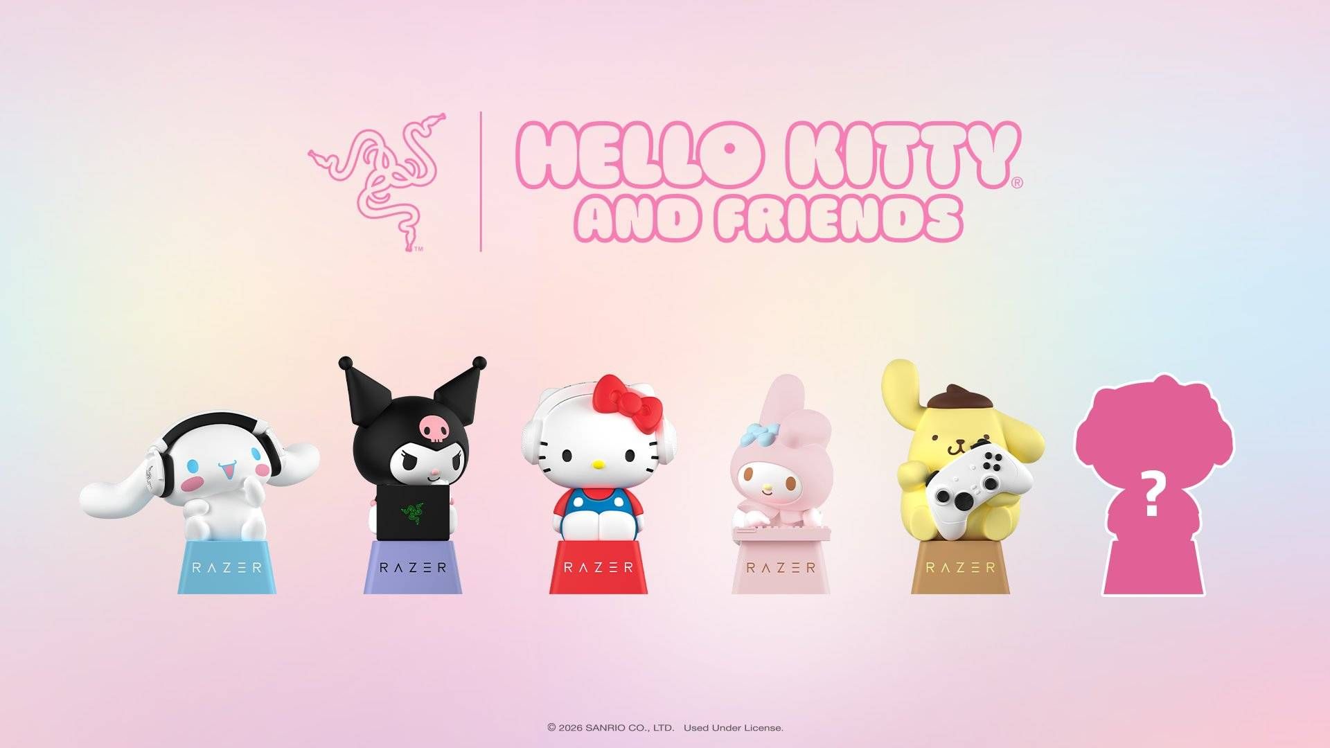 Razer’s cute accessory trend continues as it unveils Sanrio keycaps featuring Hello Kitty and friends holding replicas of their best tech