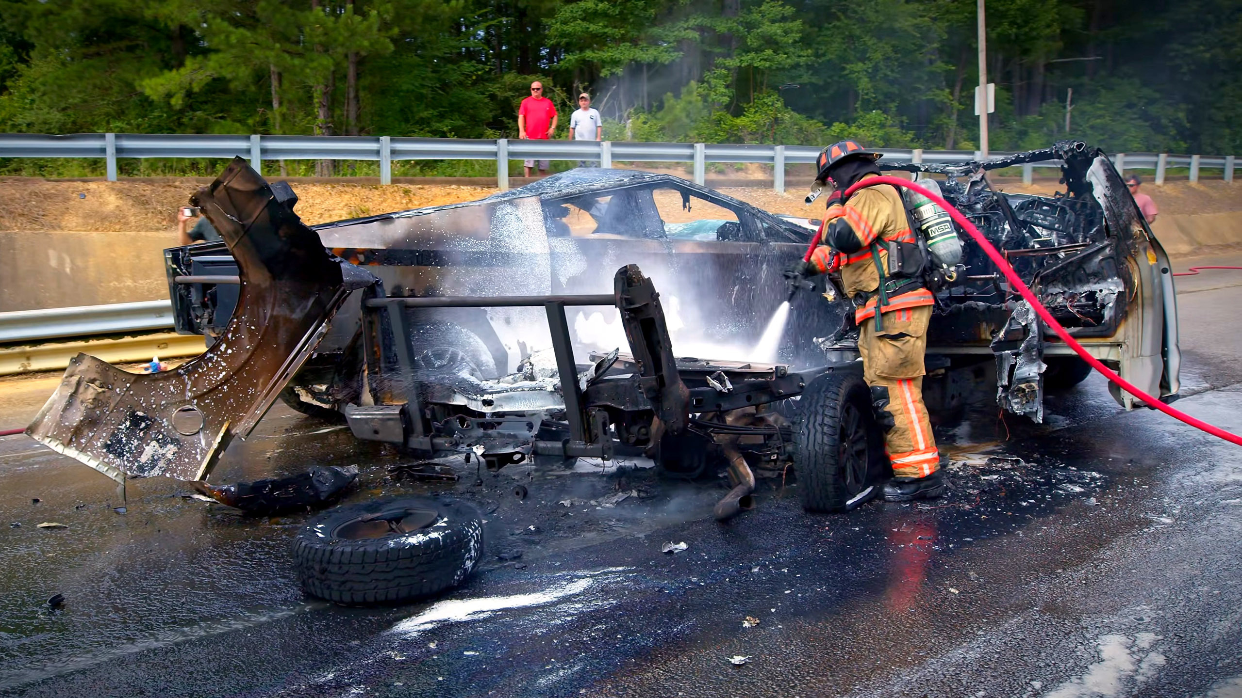 This Is All That’s Left Of A Ford F-150 After A Cybertruck T-Boned It At 111 MPH | Carscoops