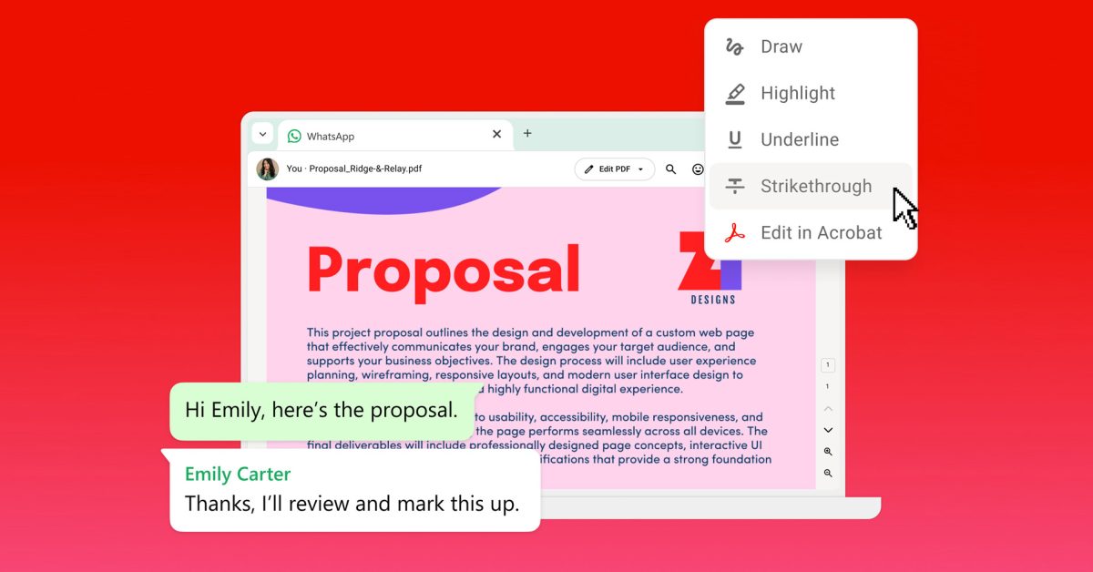 Adobe brings Acrobat integration directly to WhatsApp Web – 9to5Mac