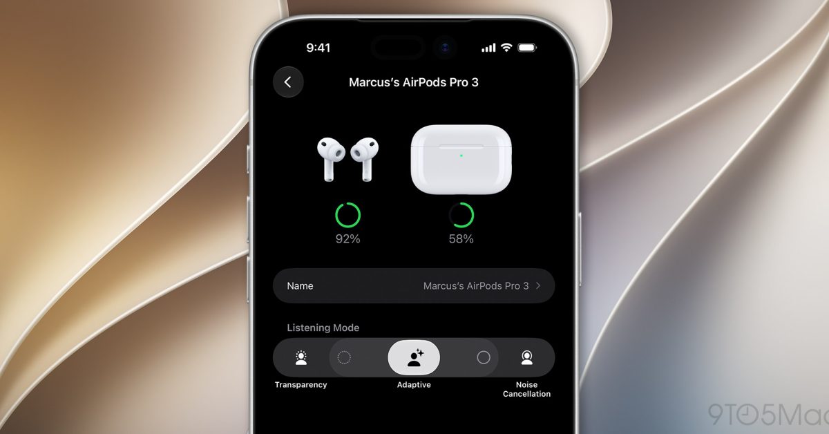 iOS 27 beta 3 makes it easier to adjust AirPods Adaptive mode intensity – 9to5Mac