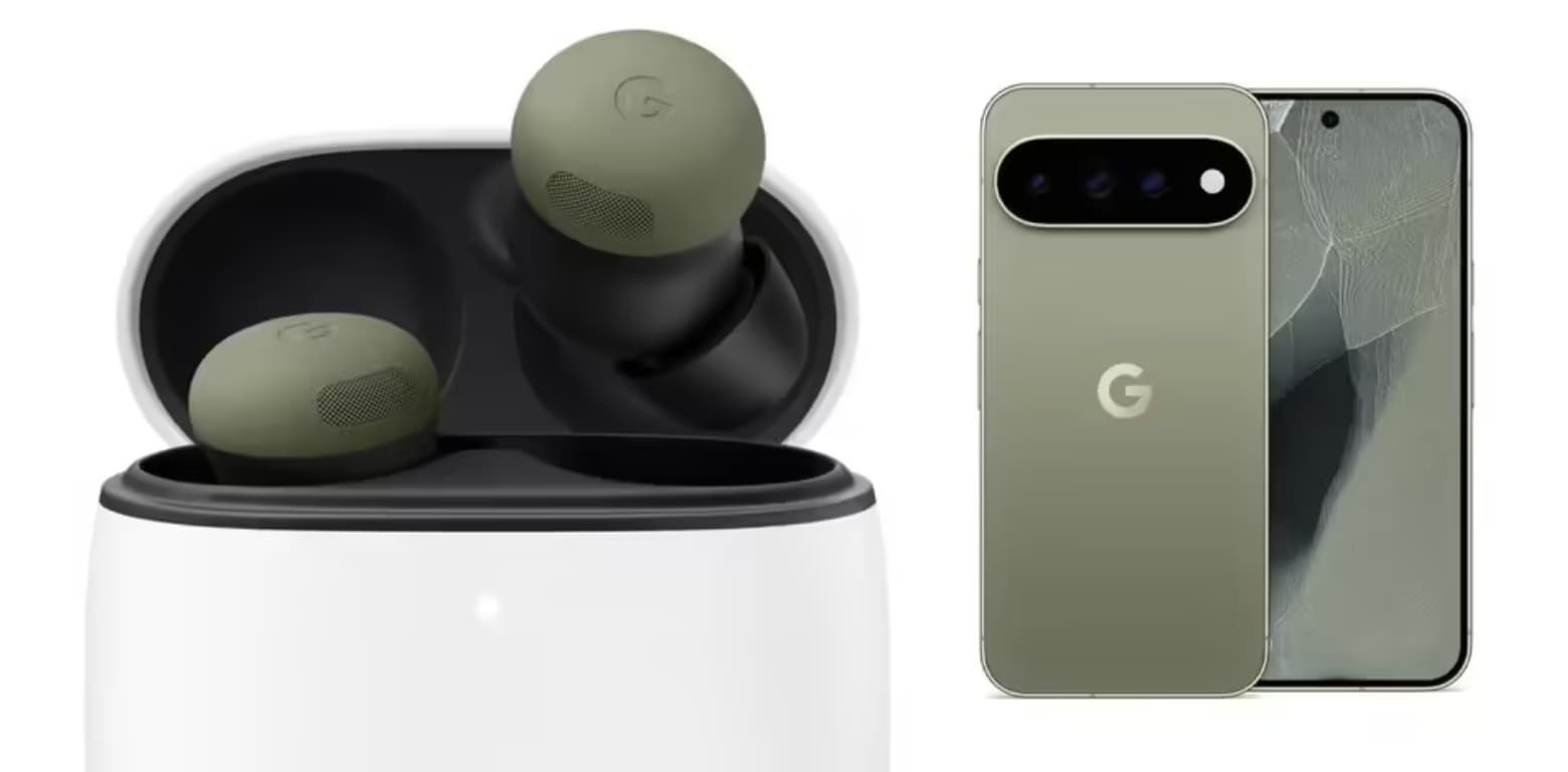 Dark green Google Pixel Buds Pro 2 headphones have been spotted