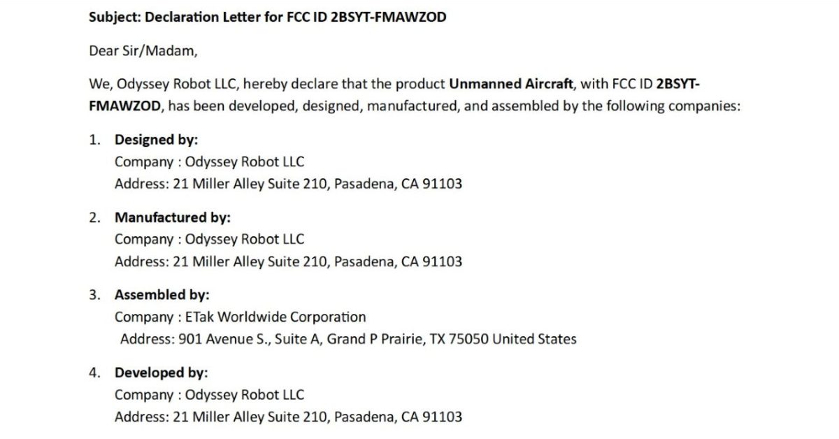 FCC moves to revoke approvals from alleged DJI-linked drone maker