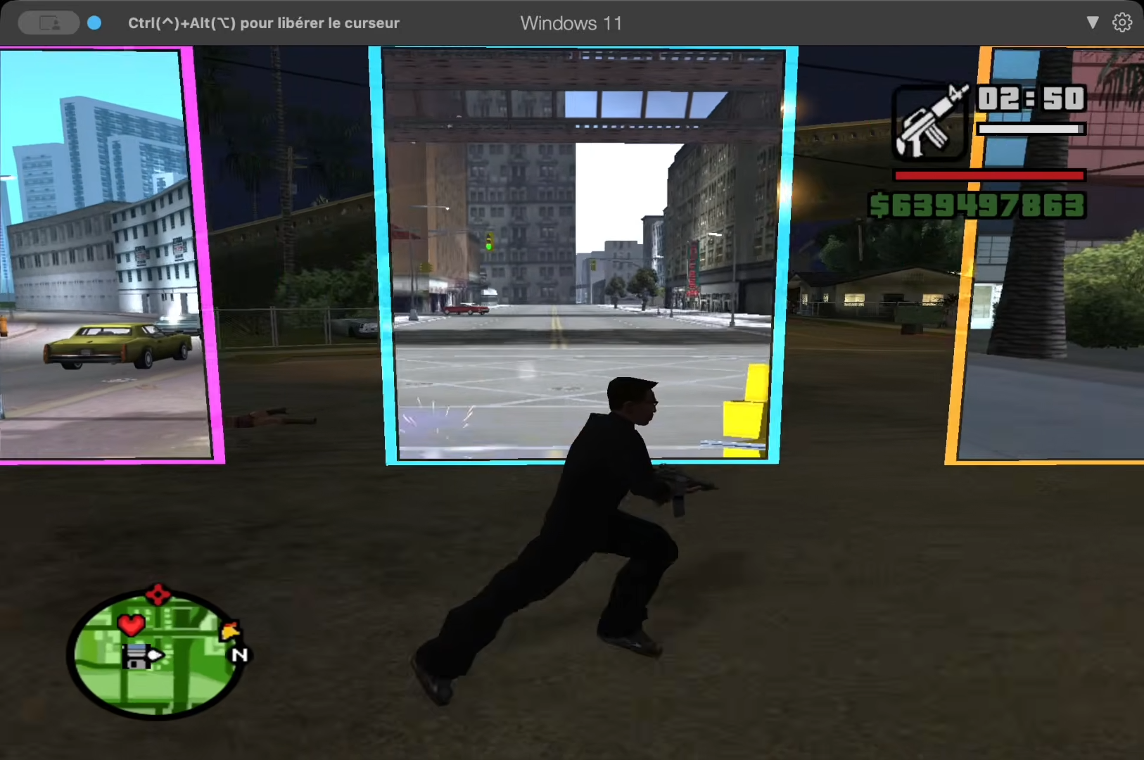 Grand Theft Auto Multiverse with real-time portals created by ambitious modder — San Andreas, Vice City and GTA III all run simultaneously, with cross-game interactions