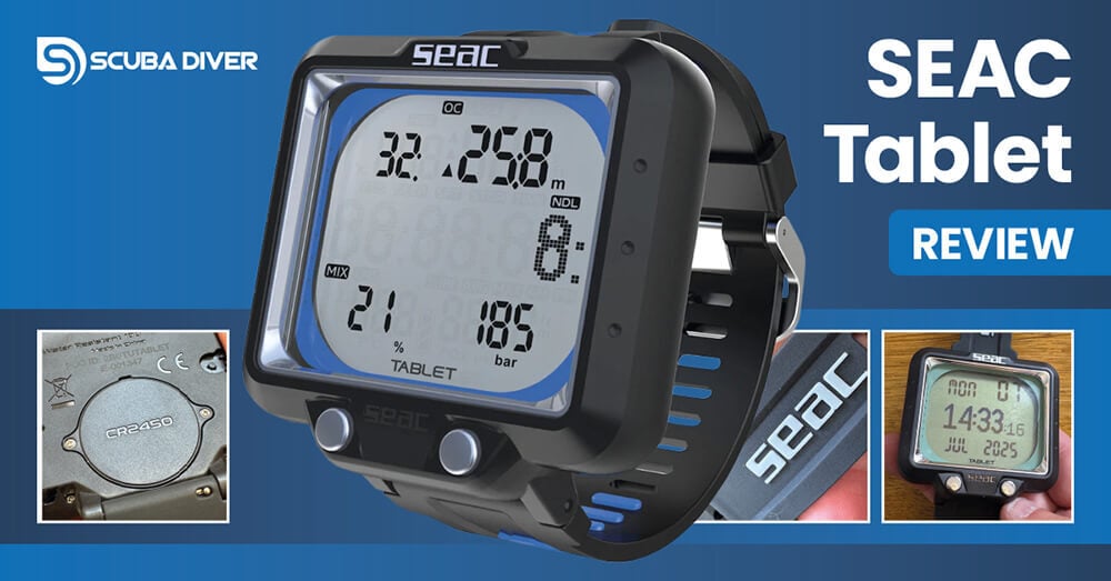 Seac Tablet Dive Computer Review: Air-Integrated LCD Dive Computer with Nitrox Support