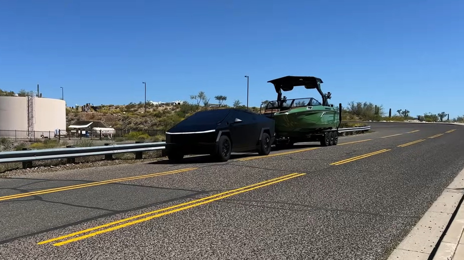 350-Mile Boat Tow Puts Cybertruck Battery Range To The Test – SlashGear
