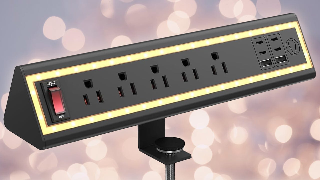 Pick Up an 11-Outlet Clamp-Style Power Strip With LED Night Light Illumination for Just $17.99 After a 40% Off Amazon Coupon