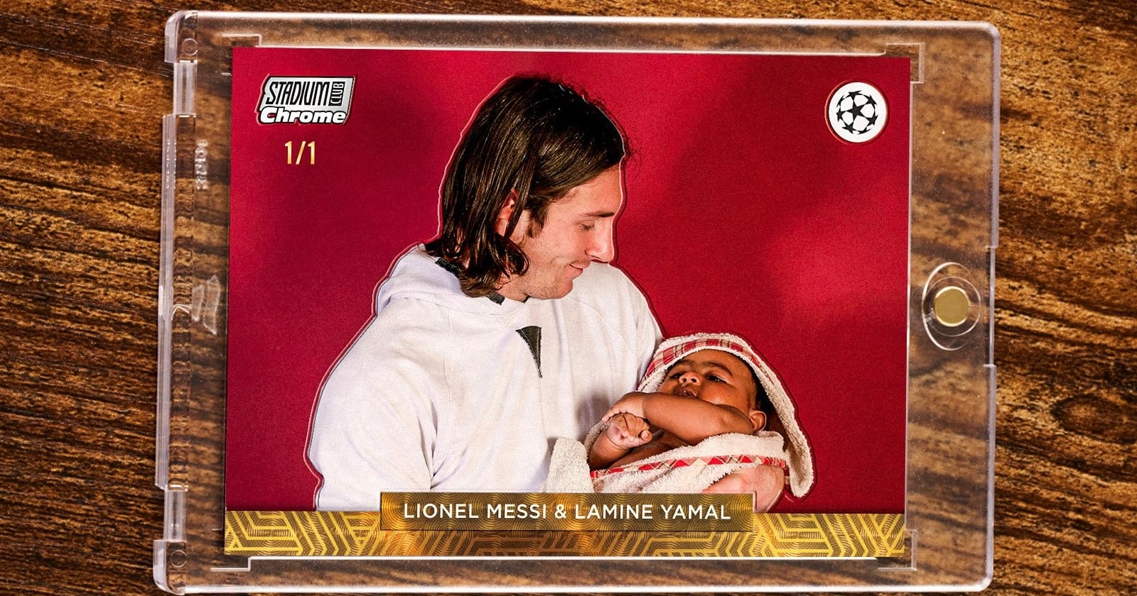 Topps to Release One-of-a-Kind Card Featuring Iconic Photo of Lionel Messi and Baby Lamine Yamal