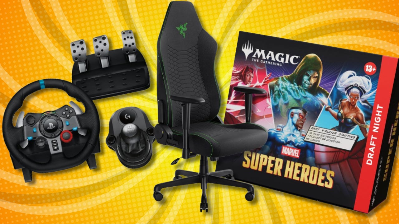 Today’s Top Deals From IGN: 27″ Samsung G5 OLED Gaming Monitor, MTG x Marvel Draft Night Box, Logitech G29 Racing Wheel Bundle