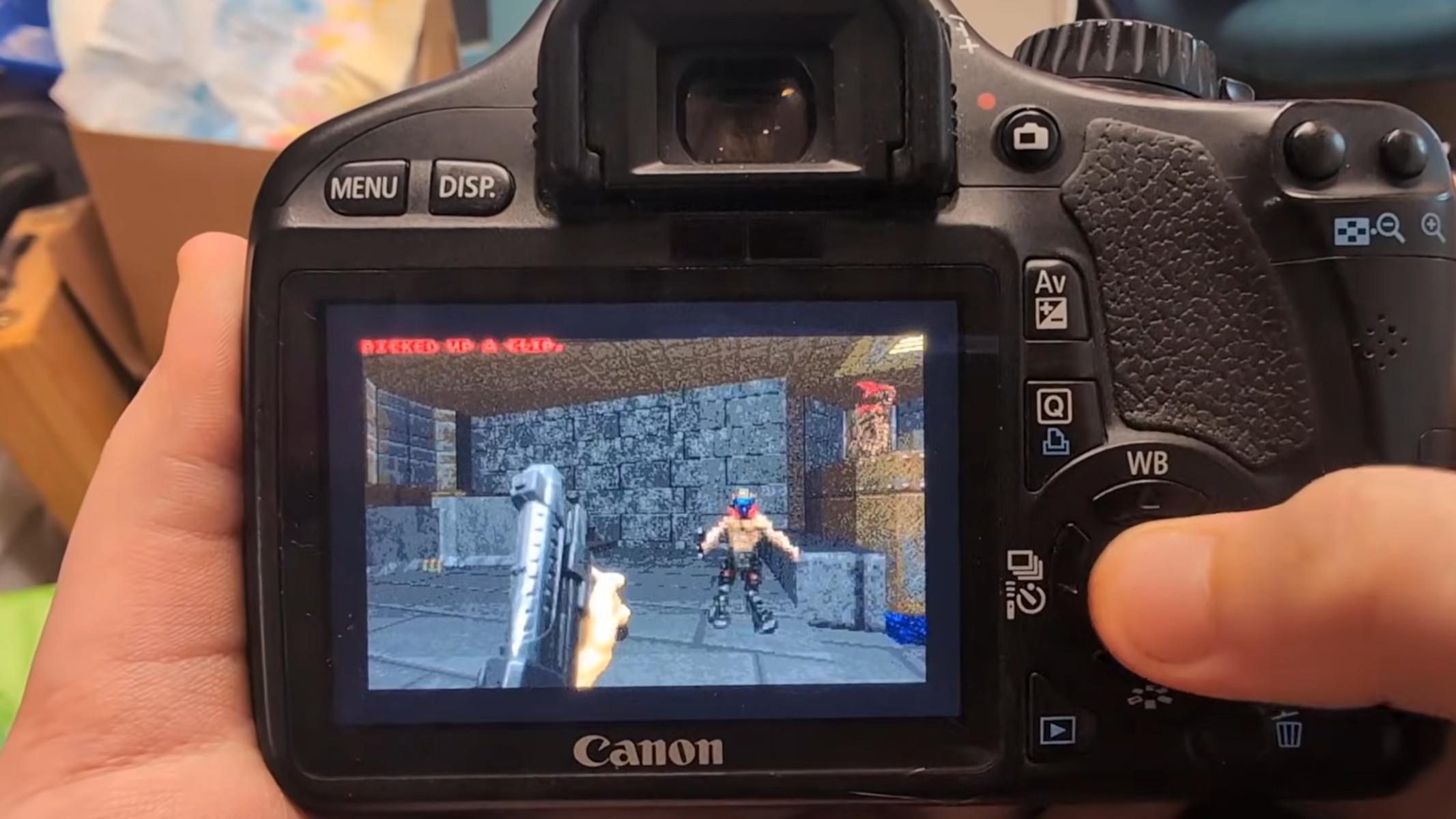 Wild Hardware Hack Brings Doom To A Vintage Canon DSLR Camera