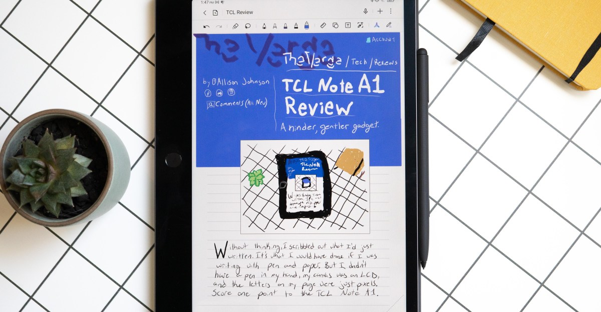 The TCL Note A1 is a kinder, gentler tablet