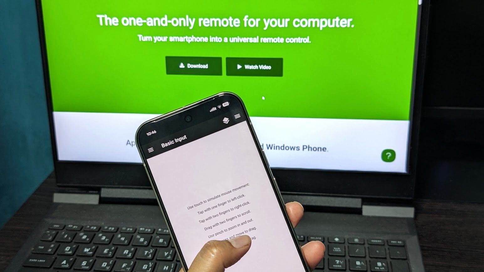 This app let me turn my phone into a mouse for my PC, and it was ridiculously easy