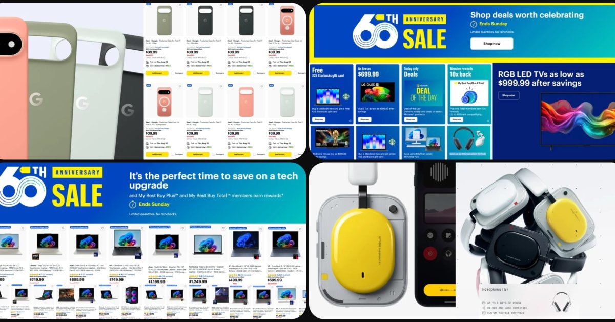 Deals: Best Buy 60th Anniversary Sale, Pixelsnap cases 20% off, Copilot+ PCs up to $1,350 off, Nothing Headphone (a), more