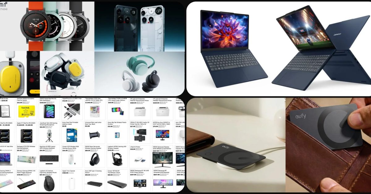 Deals: Nothing gear from $34, Lenovo IdeaPad 2K $600 off, Anker Google Find Hub Wallet Card $25 all-time low, more