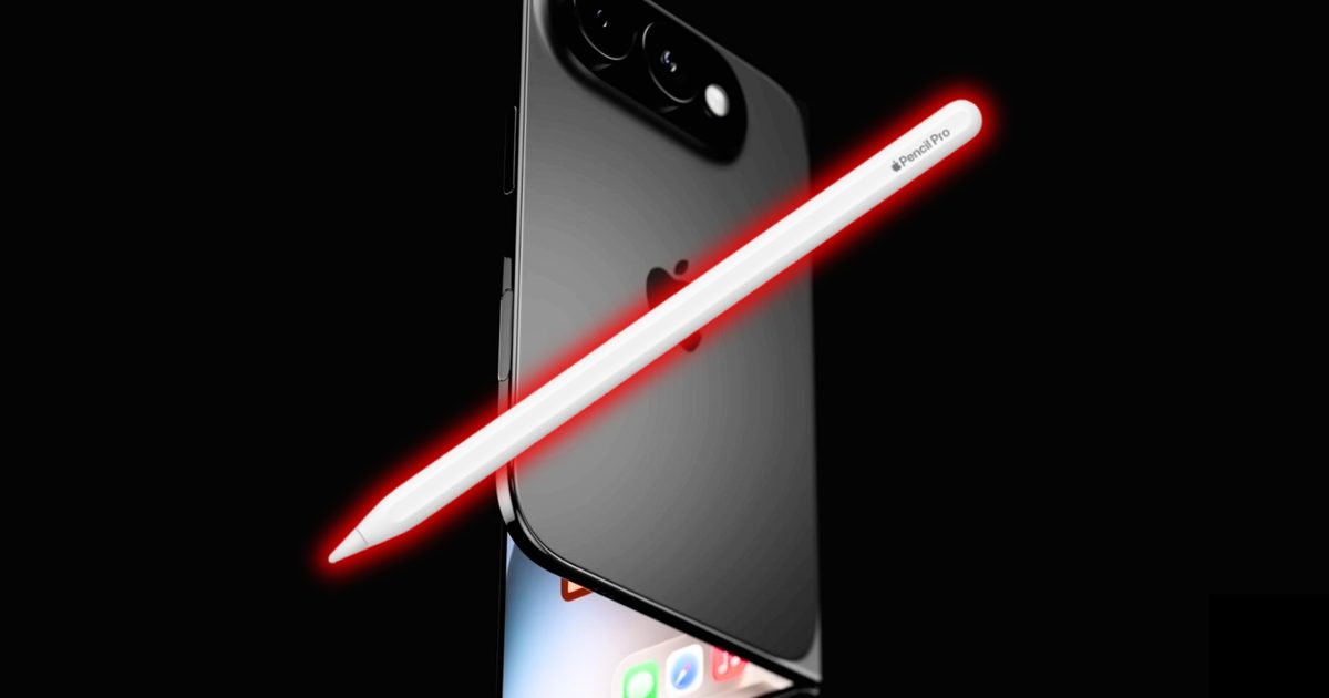 Apple apparently tested a stylus for the foldable iPhone, then nixed the idea
