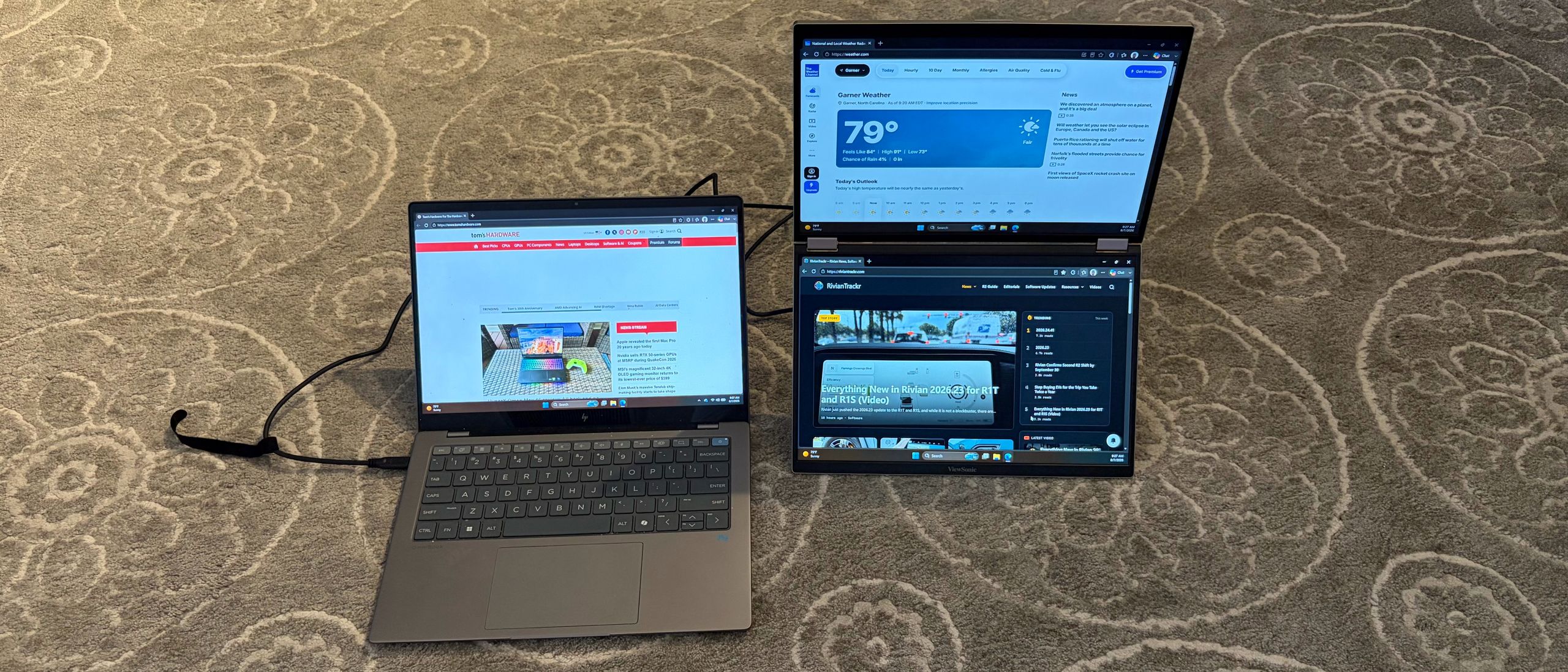 ViewSonic VG1457 dual-screen portable monitor review: compact size and weight, but lackluster color