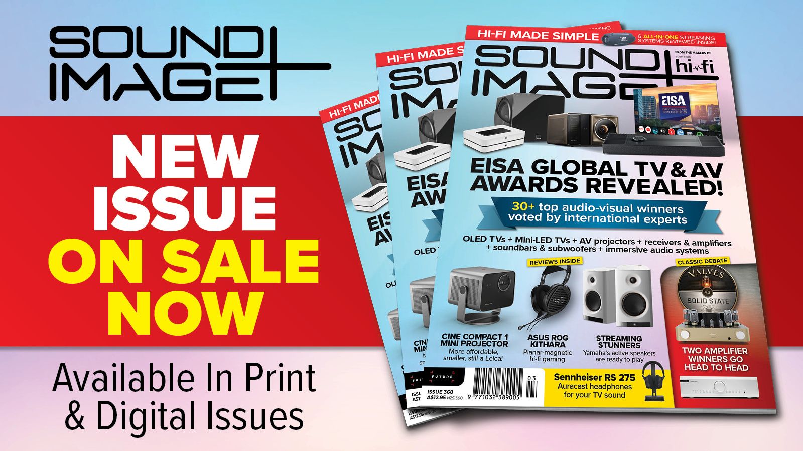 New issue of Sound+Image: EISA Awards, valves vs solid-state, reviews galore