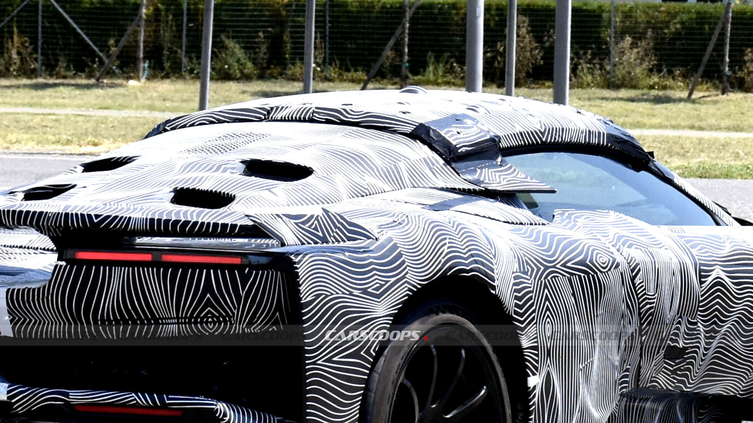 Ferrari F80 Convertible Spied Wearing A Cap To Hide Its Roof | Carscoops