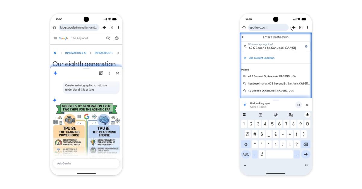 Gemini in Chrome and auto browse roll out on Android in the US