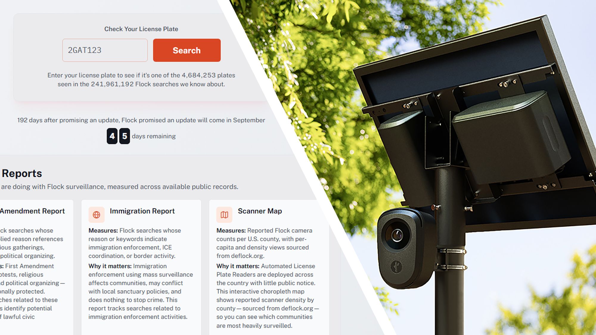 ‘We believe mass surveillance has no place in a free society’: Flock protestors build free tool that reveals when you’ve been searched for on its system and why
