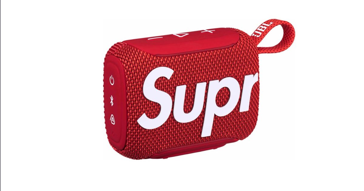Supreme put its box logo on JBL’s tiny speakers, because just red wasn’t enough