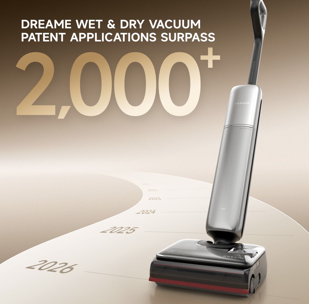 Dreame surpasses 2,000-mark for global patent applications in wet-and-dry vacuum cleaner category