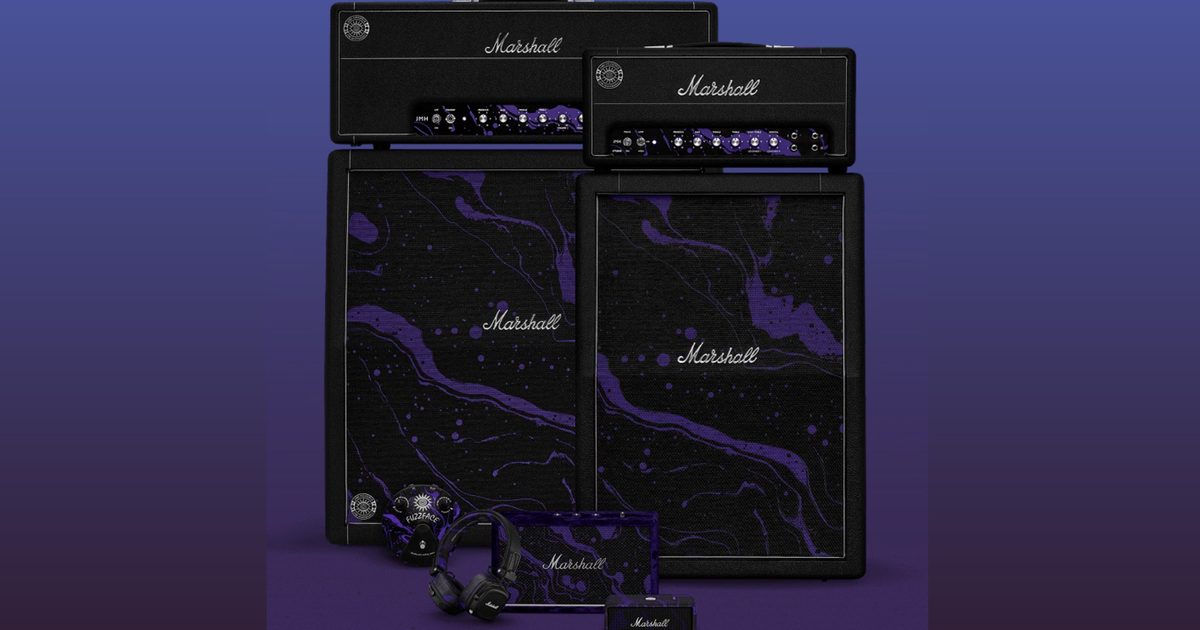 Jimi Hendrix’s Purple Haze takes over Marshall’s collection of speakers, headphones, and amp