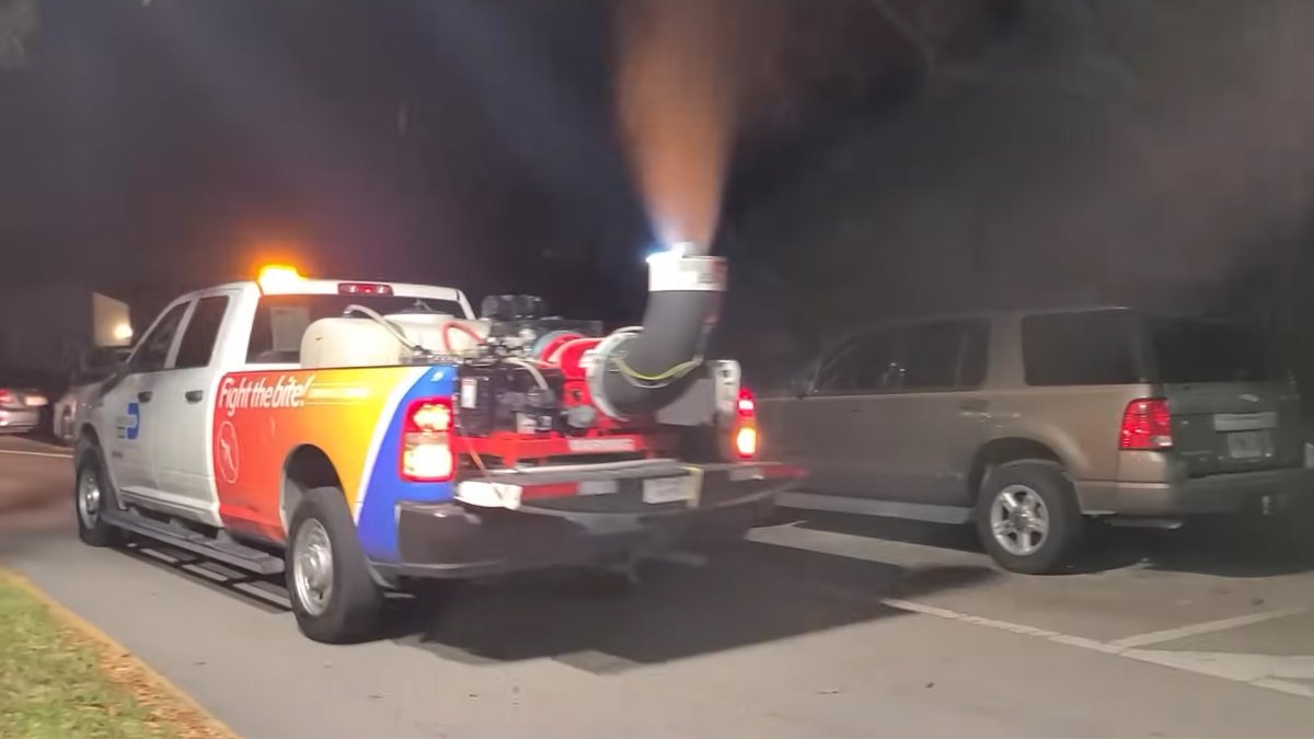 These Trucks Exist Solely to Spray Mosquitoes With Giant Foggers