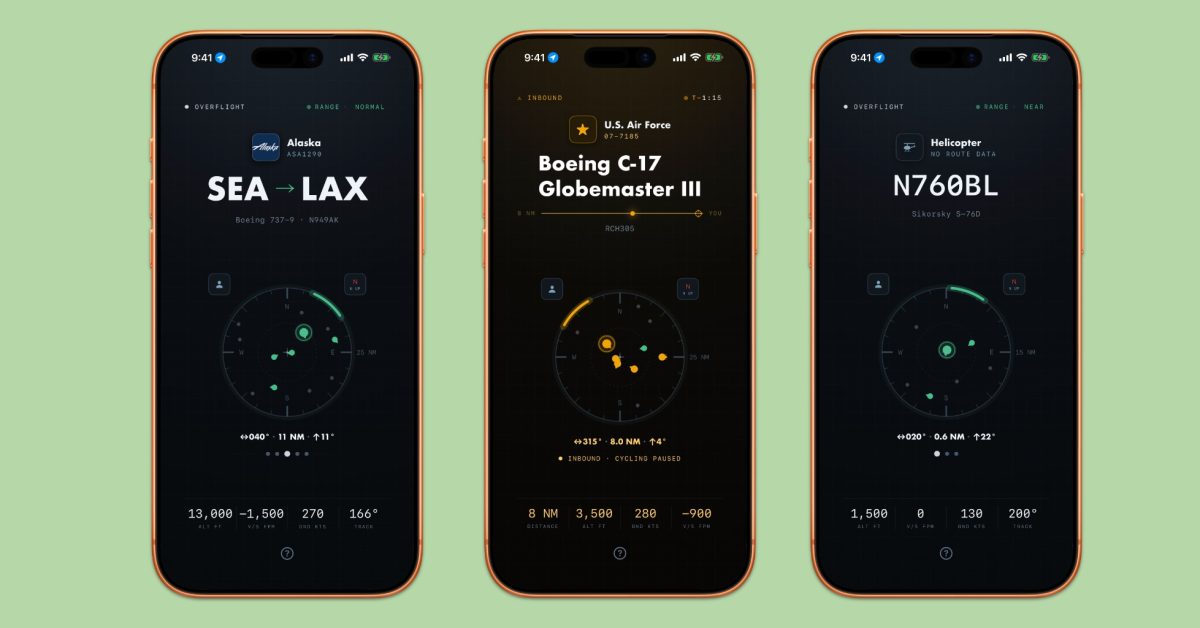 Indie App Spotlight: ‘Overflight’ lets you glance at what planes are flying above you – 9to5Mac